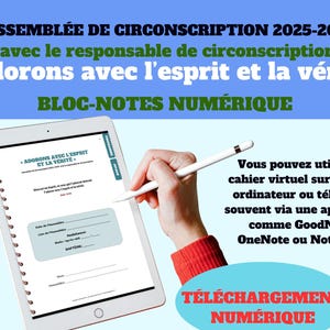 CAHIER NUMÉRIQUE ~ Assemblée de Circonscription 2025/2026 – avec le responsable de circonscription: « Adorons avec l'esprit et la vérité »