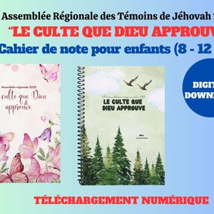 Assemblée Régionale 2025 ~ “Le culte que Dieu approuve” ~ Cahier de notes pour enfants (8 - 12 años) - TÉLÉCHARGEMENT NUMÉRIQUE