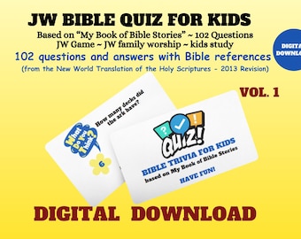 Juego de trivia bíblica para niños (descarga digital)