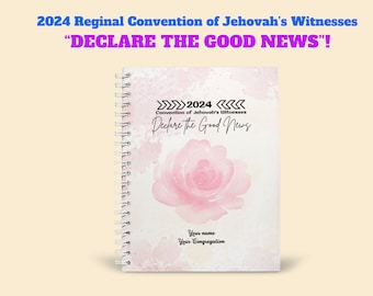 JW 2024 “Dichiarare la buona notizia”! Quaderno a spirale della Convention regionale 2024 ~ Copertine laminate ~ regali jw: la vita migliore di sempre