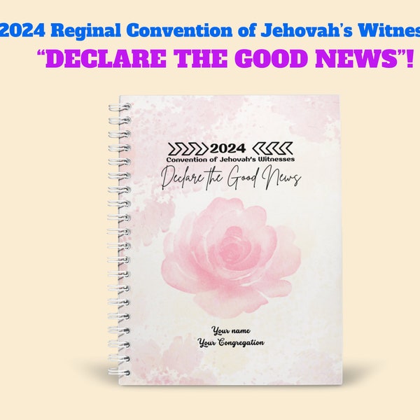 JW 2024 “Declare the Good News”!  2024 Regional Convention Spiral Notebook ~ Laminated covers ~  jw gifts - best life ever