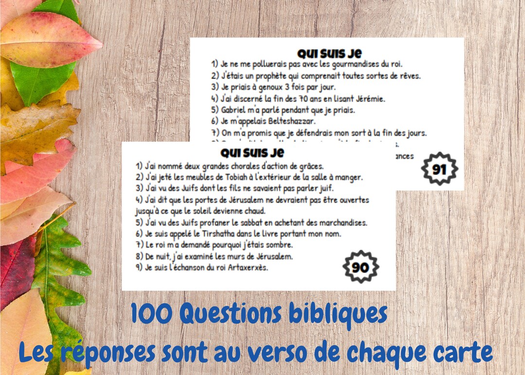 Questions Bibliques Difficiles – Questionnaire Biblique Avec Réponse – KIRC