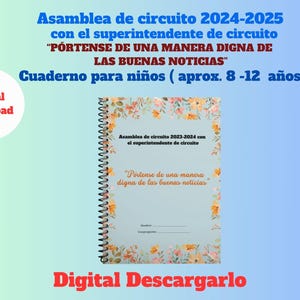 Asamblea de circuito 2024-2025 com o superintendente de circuito Cuaderno para niños (aprox. 8-12 años) DOWNLOAD DIGITAL