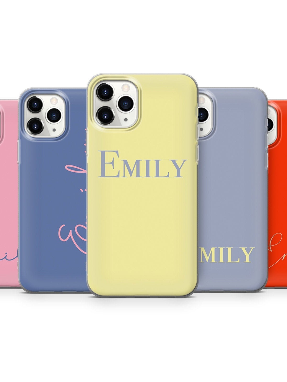 Personalised phone case custom name initials text cover for Etsy