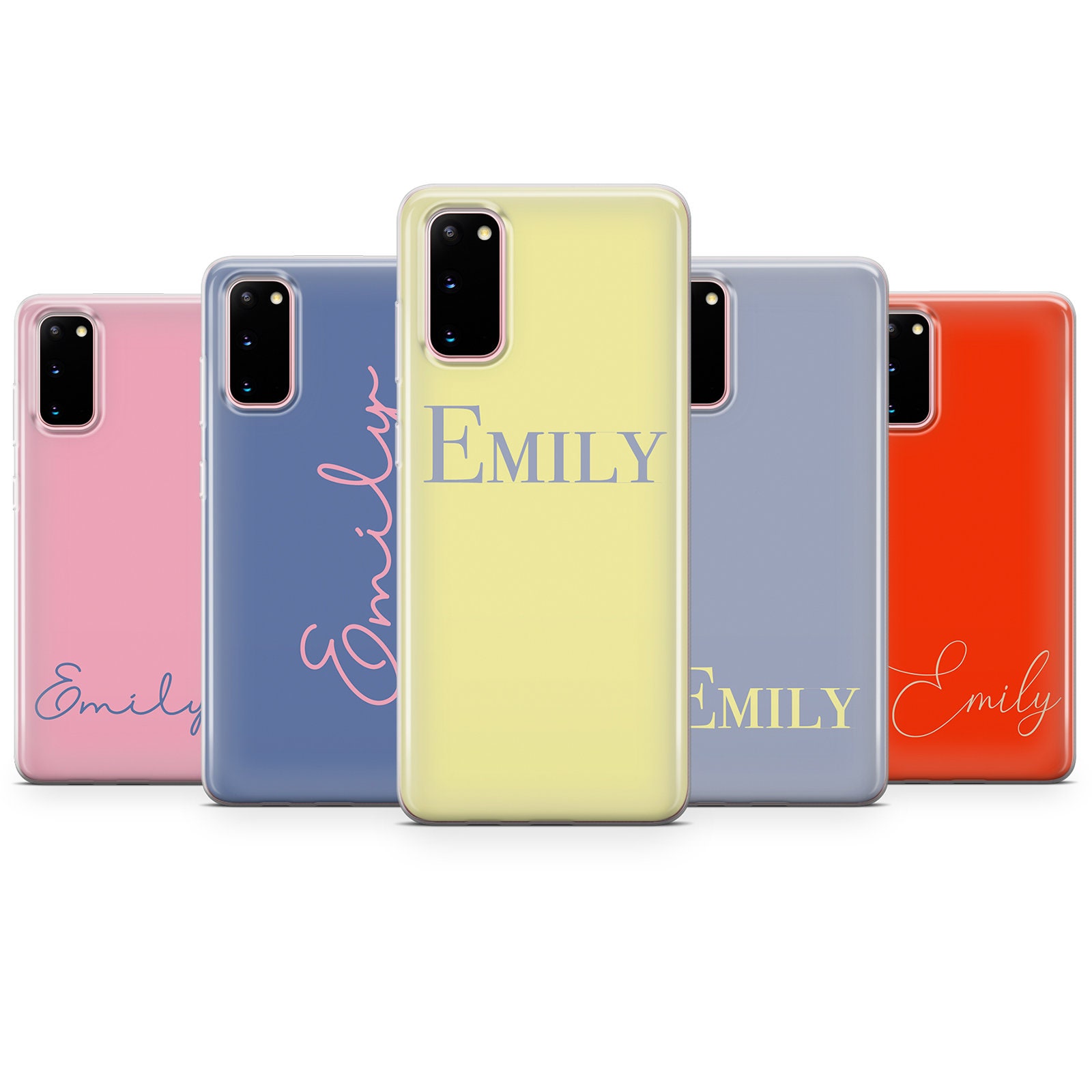 Personalised phone case custom name initials text cover for Etsy