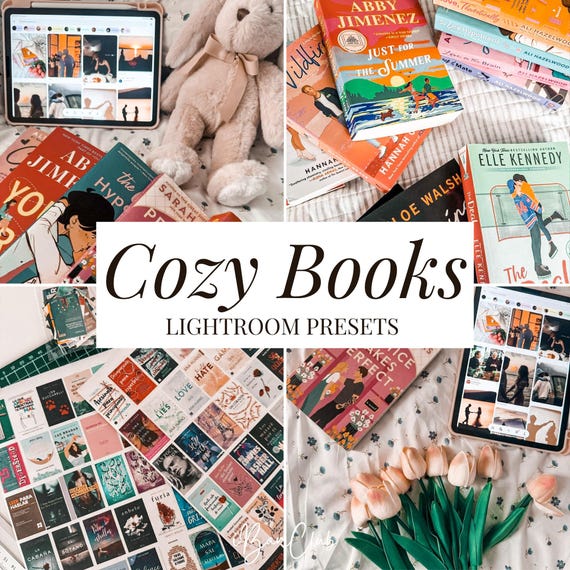 10 Cozy Bookstagram Presets for Lightroom Mobile, Aesthetic Bookish Preset, Bookworm Preset, Booktok Preset, Studygram Preset for Instagram