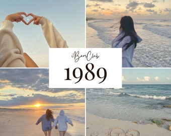 10 Taylor 1989 Presets for Lightroom Mobile, Lifestyle Beach Presets, Vintage Presets, Aesthetic Presets, Summer Presets for Instagram Feed