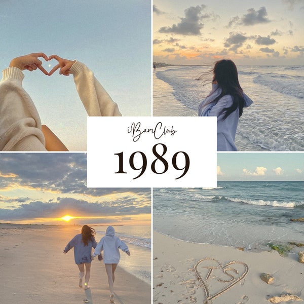 10 Taylor 1989 Presets for Lightroom Mobile, Lifestyle Beach Presets, Vintage Presets, Aesthetic Presets, Summer Presets for Instagram Feed