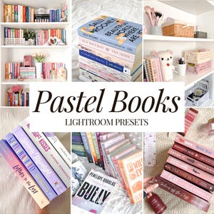 10 paramètres prédéfinis Bookstagram pastel pour Lightroom Mobile, filtres livresque esthétiques, paramètre prédéfini Studygram, paramètres prédéfinis doux et colorés, paramètre prédéfini clair et net