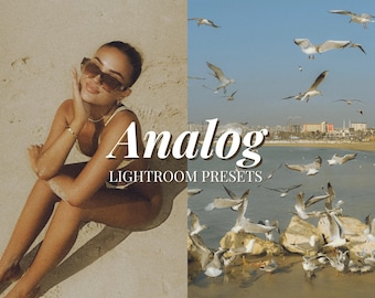 10 Analog Lightroom Mobile Presets, Retro Grainy Preset, Vintage Film Photo Filter, Digital Camera Preset for Instagram
