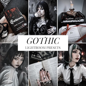 11 Gothic Presets for Lightroom Mobile, Dark Moody Preset, Witchy Bookish Presets, Spooky Bookstagram Instagram Filter