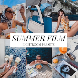 10 Summer Film Lightroom Mobile Presets, Europäische Ästhetik-Presets, Vintage-Presets, Helle Reise-Presets, Muted-Presets, Instagram-Filter