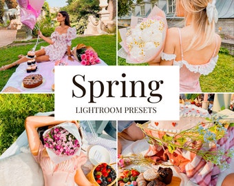 10 Spring Mobile Lightroom Presets, Vibrant Preset, Lifestyle Presets, Bright Presets, Aesthetic Clean Presets, Light and Airy for Instagram