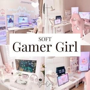10 Gamer Girl Presets for Lightroom Mobile, Kawaii Presets, Aesthetic Presets, Pastel Pink Presets, Desktop Presets for Instagram