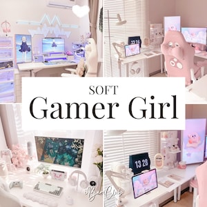 10 Gamer Girl Presets for Lightroom Mobile, Kawaii Presets, Aesthetic Presets, Pastel Pink Presets, Desktop Presets for Instagram