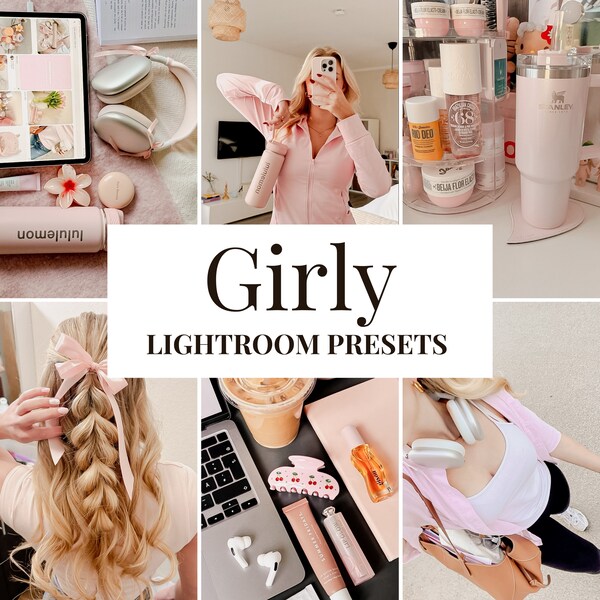 10 Girly Presets for Lightroom Mobile, Coquette Presets, Aesthetic Presets, Soft Girl Presets, Dollette Preset, Pink Presets for Instagram