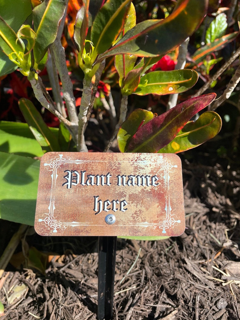 Custom Metal Garden Plant Identification Marker/tag With Etsy