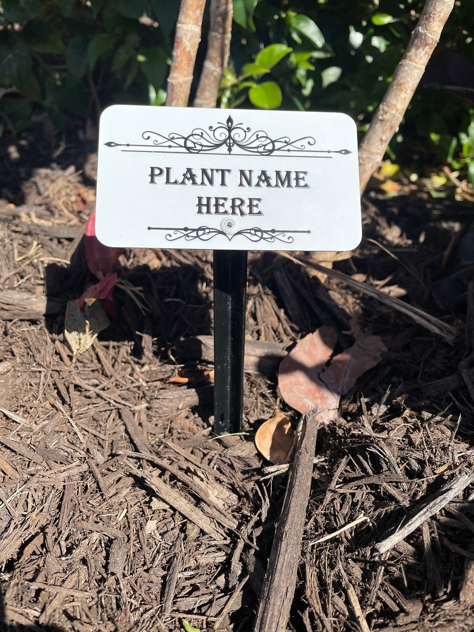 Custom metal garden plant identification marker/tag with white Etsy