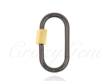 Oval Spring Buckle, Oval Carabiner, Geometric Jewelry Buckle for DIY Bracelet Necklace Making, 25x13x4mm