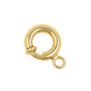 Fermoir rond élégant en or pour la réparation de bijoux, fermoir à ressort idéal pour les accessoires de chaîne fine 7,5 mm