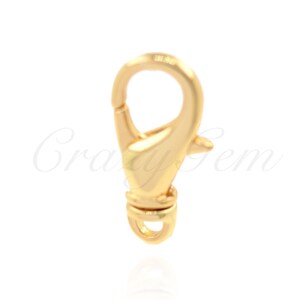 Simple Brass Lobster Clasp, Jewelry Clasp, For DIY Bracelet Necklace Making Supply, 16x8x4.5mm