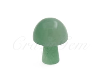 Green Aventurine Mushroom Charm,Mini Healing Crystal Mushroom Home Decoration 16x21mm