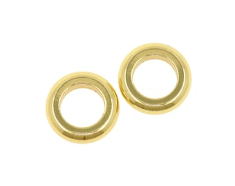 18K Gold Filled Spacer Beads Round Shape for DIY Necklace Bracelet Jewelry Making And Handmade Jewelry 11mm