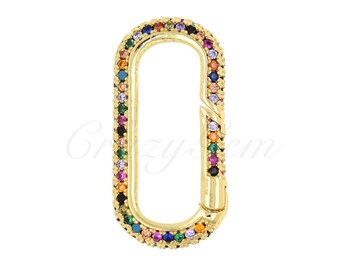 Exquisite Bracelet Necklace Jewelry Buckle, Oval Spring Buckle, Oval Carabiner for DIY Jewelry Making, 28x14x4mm