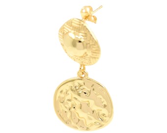 18k Gold Filled Twisted Creolen, minimalistische Creolen, personalisierte Schmuck Lieferungen 42.5x21mm