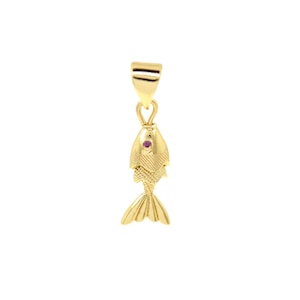 18K Złoty Wypełniony Ryba Wisiorek Delikatny Ruchomy 3D Ryba Charm Bransoletka Naszyjnik Do Zrób To Sam Biżuteria Dostaw, 18 x 7 mm