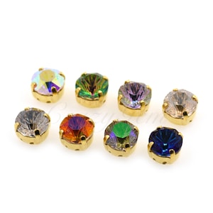Round Crystal Claw Loose Beads,Glass Sew On Rhinestone Charms,for DIY Personalized Jewelry Findings