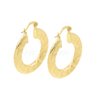 Hoop Earrings, Large Earrings, Gold Hoop Earrings, Exaggerated Earrings, Statement Earrings, Gift for Her, 36x31x3.5mm