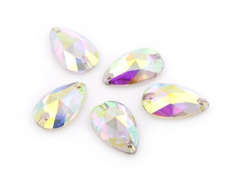 Teardrop Sew On Crystal Rhinestone Flatback Sewing Stone,for Original Handmade Findings