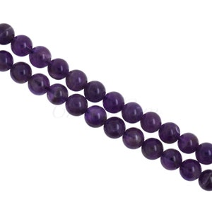 Cuentas de ágata púrpura redonda natural Energy Gemstone Loose Beads DIY Joyería Diseño para pulsera