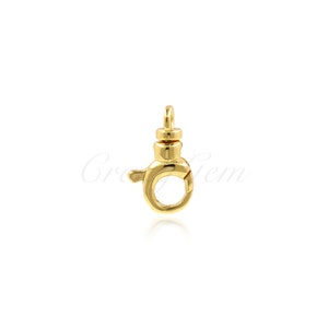 18K Gold Filled Spring Buckle,Oval Carabiner,Lobster Claw Carabiner,DIY Jewelry Making Accessories 8x13x3.3mm