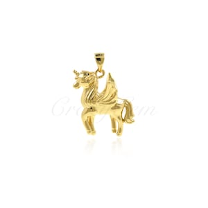 Dainty Unicorn Pendant Necklace,Animal Charm,Pegasus Accessories,Unicorn DIY Accessories Supply 20x23.5x14.5mm