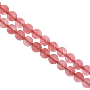 Red Agate Natural Stone Beads, Healing Crystal Watermelon Red Color,Jewelry Making DIY Material