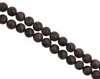 Pietra di agata nera liscia, energia curativa Gemma perline sciolte Gioielli fai-da-te che fanno design per bracciale