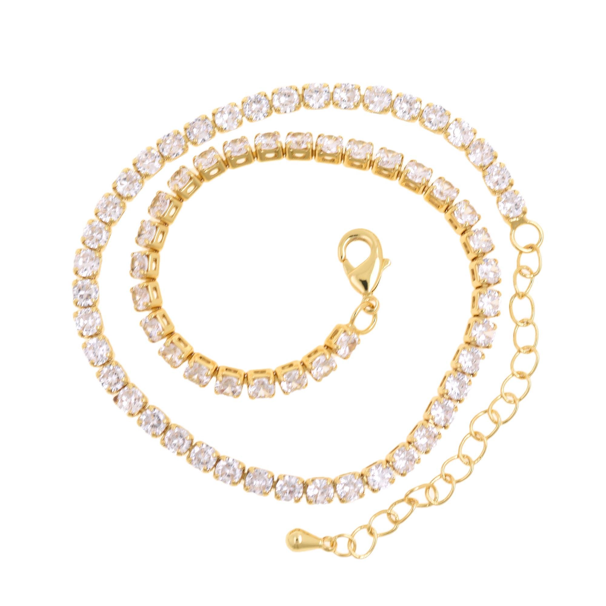 Dazzling Golden Jewel Chain - Sparkling Stone Detail, Stylish