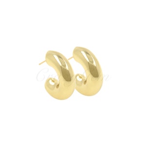 Personalise Unique Smooth Texture C -Shaped Hoop Earrings Minimal Stylish,Elegant  Style Delicate Female Ewelry  25x26.6x8mm