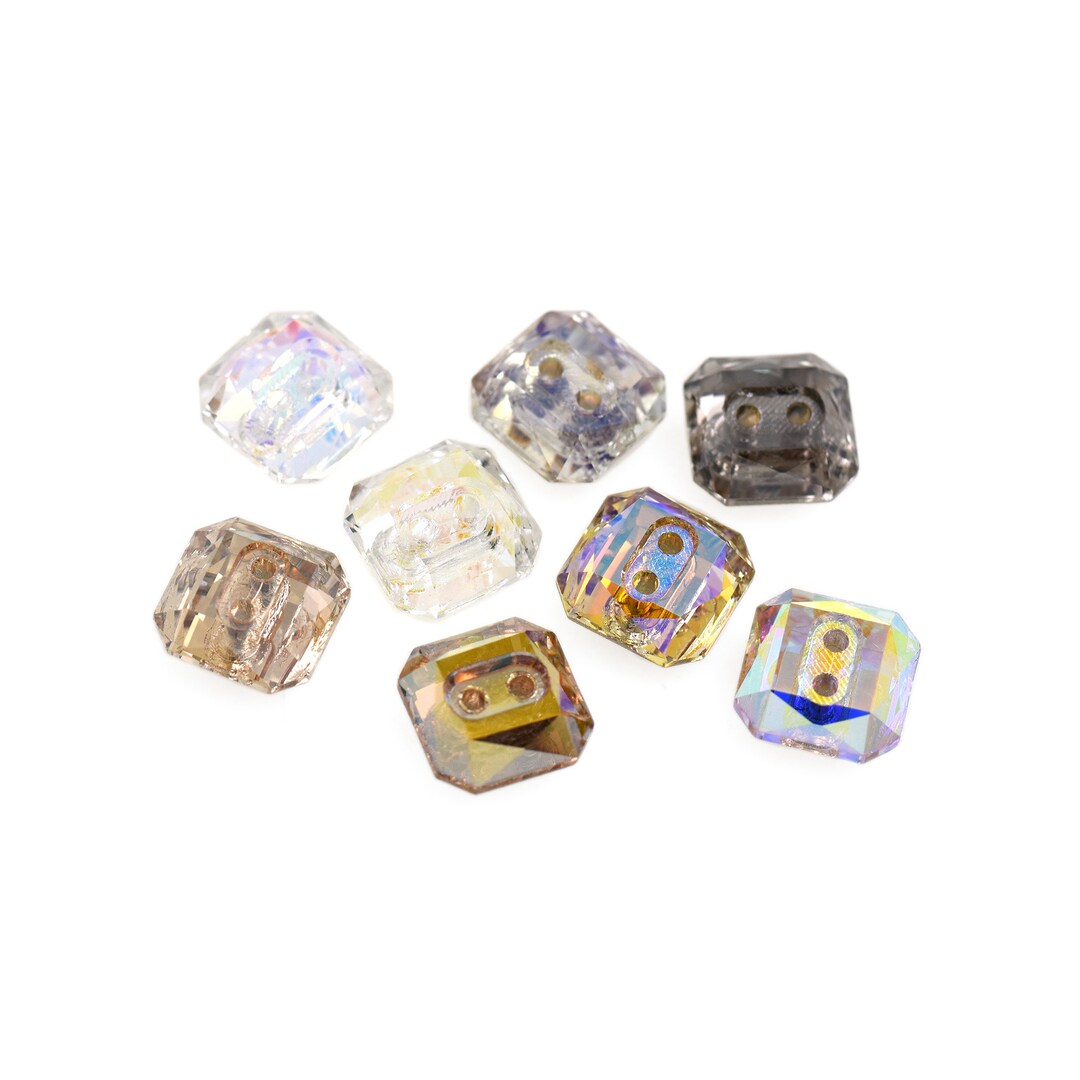 Neon Square Button Square Button Buttons - Neon Color Glass Rhinestone - Personalized ...