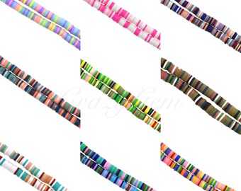 Rainbow Polymer Clay African Vinyl Disc Beads,Polymer Clay Disc Beads,Vinyl Beads,Wholesale Polymer Clay DIY Making Jewelry Beads