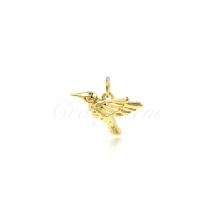 18K Gold Filled Exquisite Minimalist Bird Pendant, Flying Charm,Dove Pendant,Bird Jewelry,DIY Jewelry Making Supplies 18x14x6.6mm