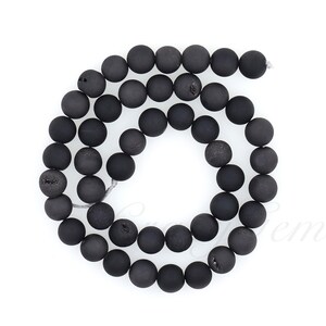 Natural Druzy Agate Beads,Loose Gemstone Spacers,Full Strand Matte Bead for Jewelry Design Accessories