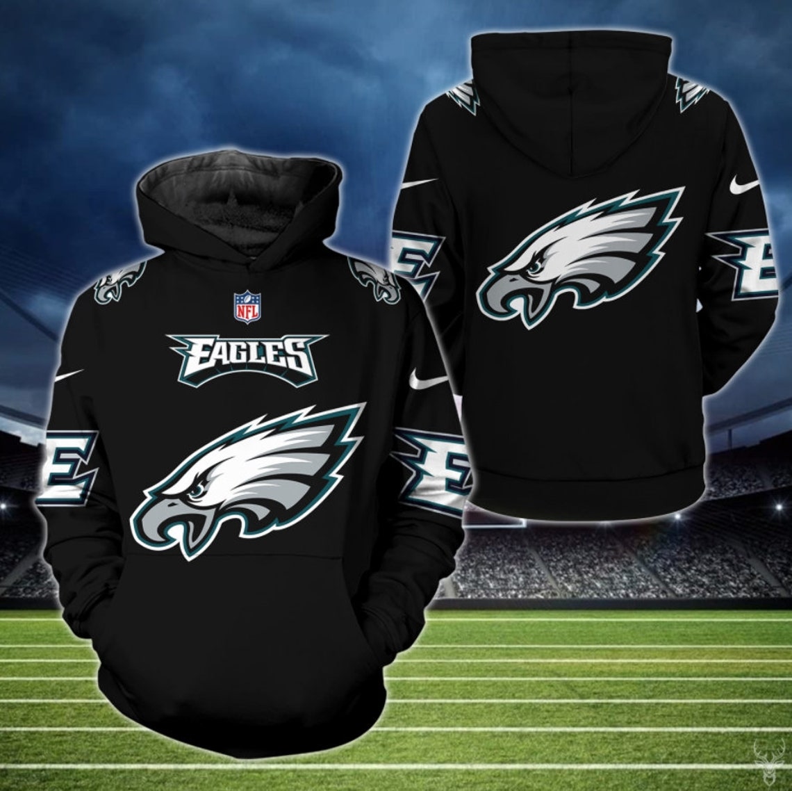 Philadelphia Eagles Black Hoodie NFL Sport Hoodie Limited | Etsy