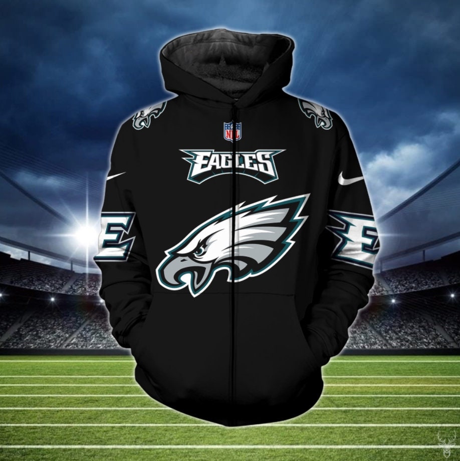Philadelphia Eagles Black Hoodie NFL Sport Hoodie Limited Etsy