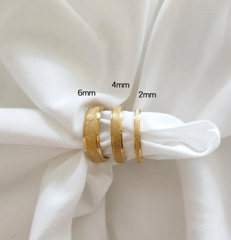 Gold Band Ring,Gold frosted Ring,Gold Band for Man,Thick Ring,Thin Ring,Simple Gold Ring,Couple Ring,Chunky Ring,Dainty Ring,Bold Ring