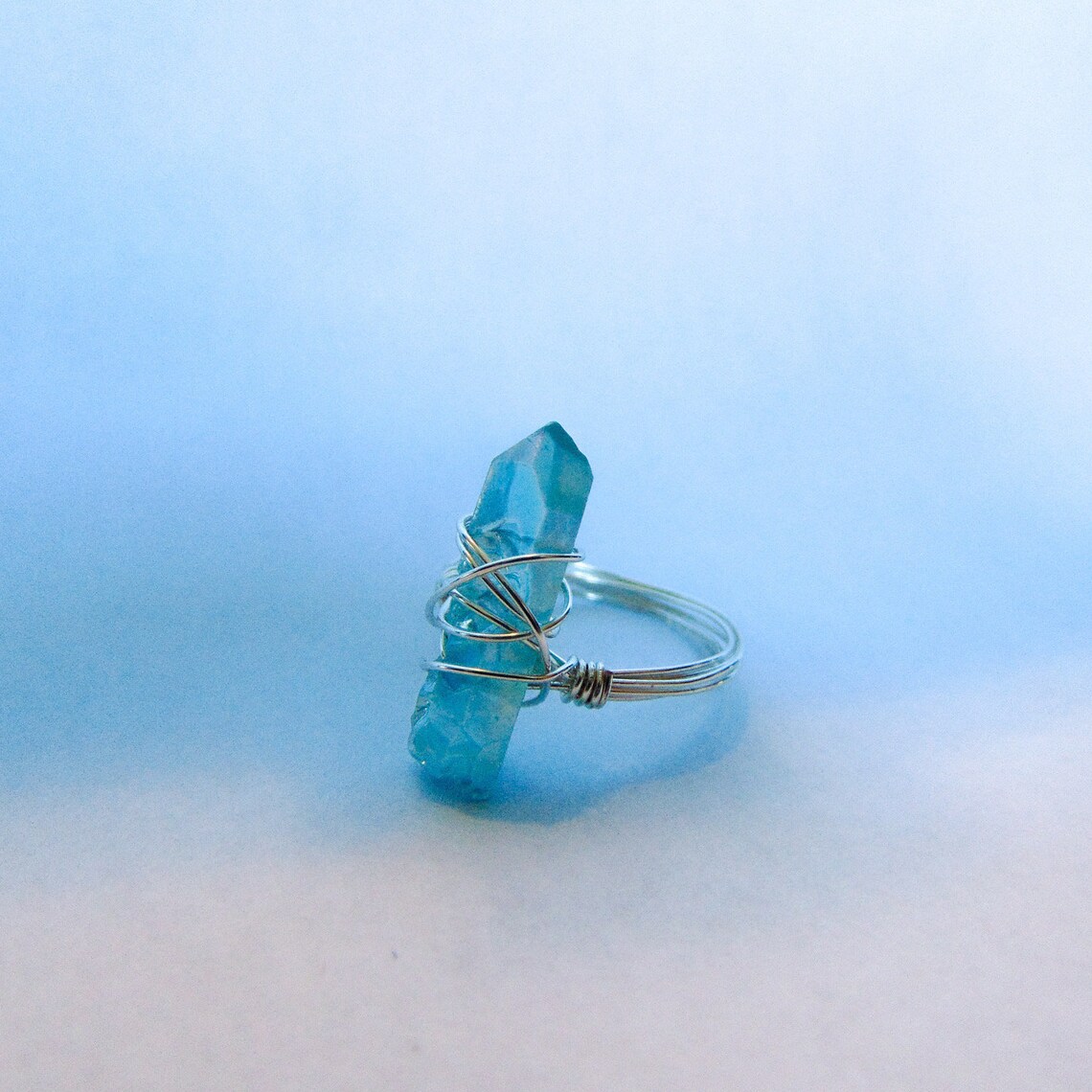 Large Crystal Ring Etsy
