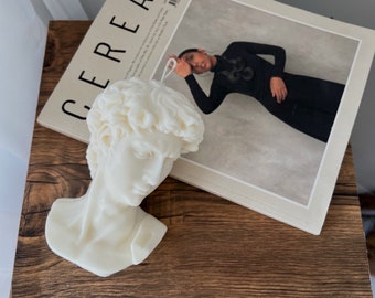 Handmade Head of David Soy Candle | Unique Pillar Decor