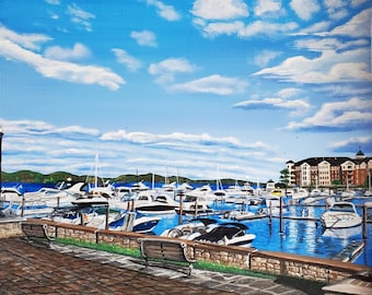 Occoquan Boat Marina, Art Sailboats, Belmont Bay, Virginia River Marina, Boats, Nautical Art, Sailboat Wall Art Virginia, Giclée Art Prints
